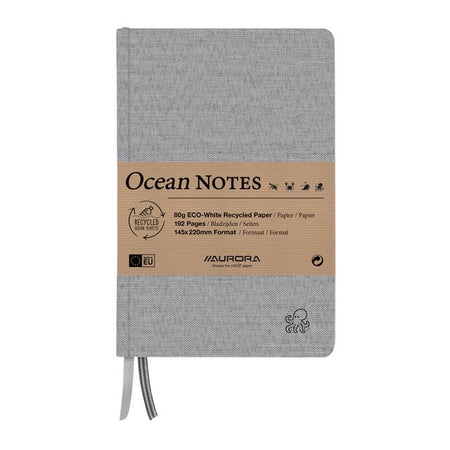 Aurora -  Notitieboek  ocean a5 192blz lijn 80gr grijs