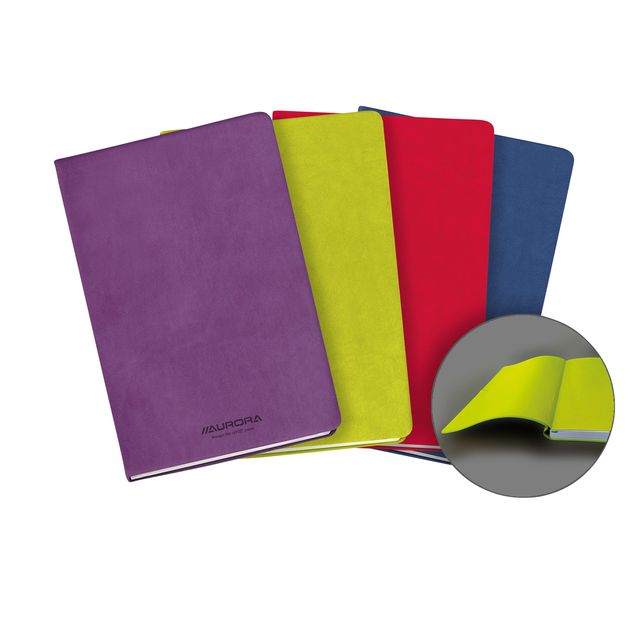 Aurora - Notizbuch Capri A5 192 Seiten liniert 80gr sortiert | 10 Stück