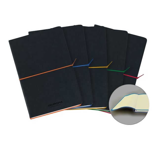 Aurora - Carnet Tesoro A5 192 pages lignes 80gr assortis | 10 pièces