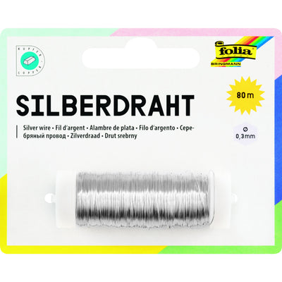 Folia-Papier – Silberdraht Folia 0,3 mm x 80 m | 10 Stück