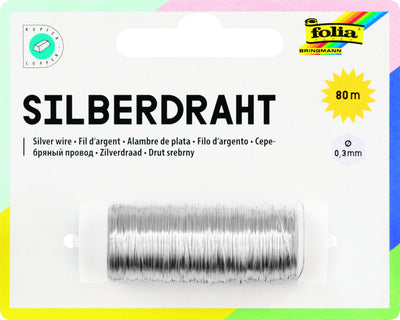 Folia Paper - Fil d'argent Folia 0.3mmx80m
