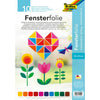 Folia Paper - Film pour vitrage Folia 23x33cm 10 feuilles 10 couleurs