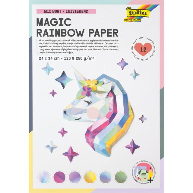 Folia Paper - Regenbogenpapier und Karton Folia 24x34 12vel 6 Tint