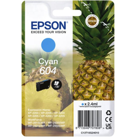 Epson - Cartouche d'encre 604 T10G24 bleue