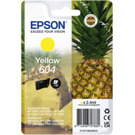 Epson - Cartouche d'encre 604 T10G44 jaune | 10 pièces