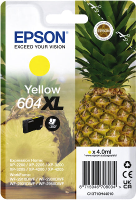 EPSON - Inkcartridge EPSON 604XL T10H44 Jaune | 10 pièces