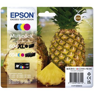 Epson - Cartouche d'encre 604XL/604 T10H94 noire + 3 couleurs