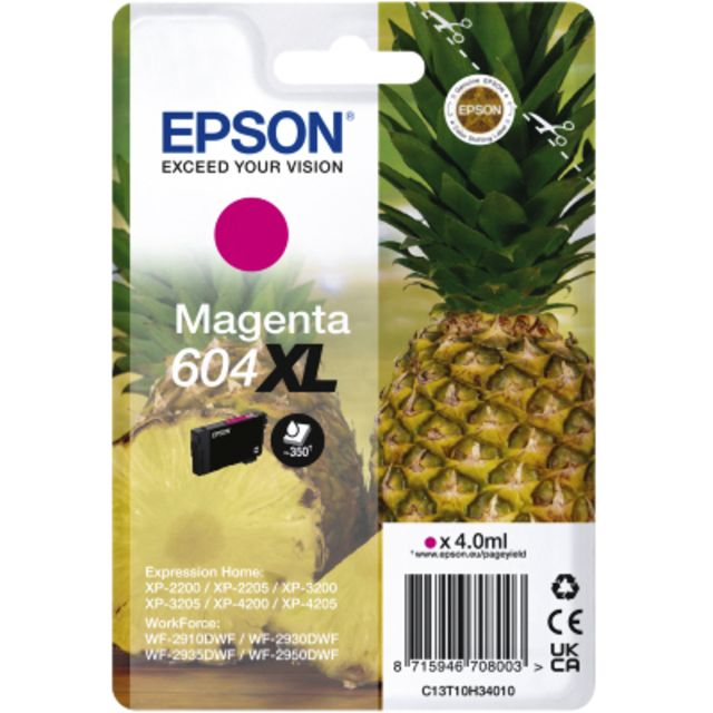 Epson - Cartouche d'encre 604XL T10H34 rouge | 10 pièces