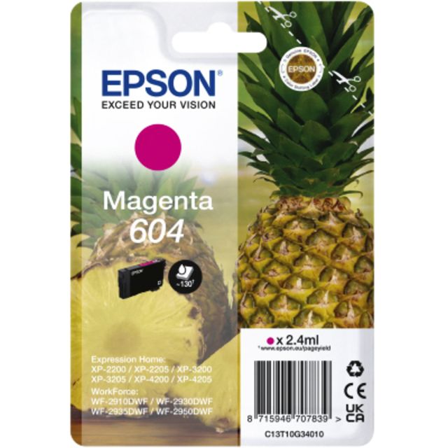 Epson -  Inktcartridge  604 t10g34 rood | 10 stuks