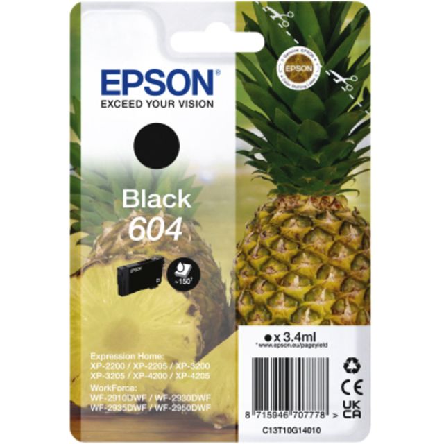 Epson -  Inktcartridge  604 t10g14 zwart | 10 stuks