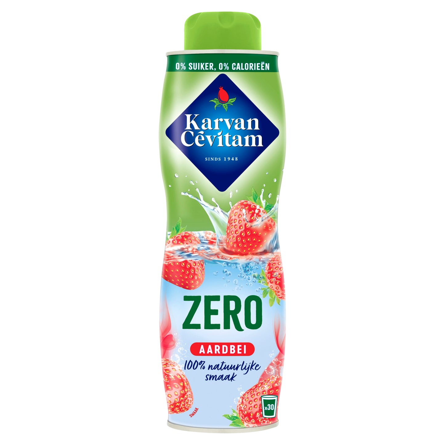 Karvan Cevitam - Sirop de fraise 0% sucre 600ml | 6 pièces