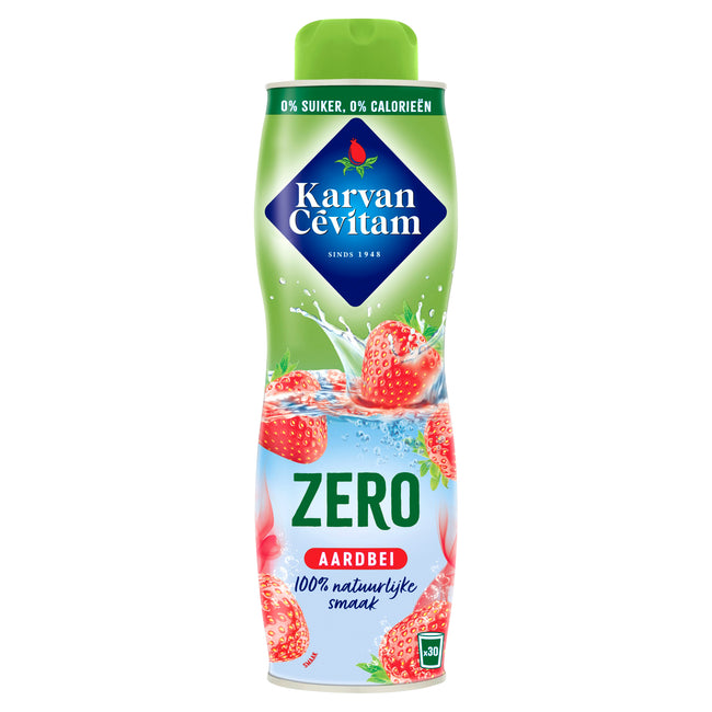 Karvan Cevitam -  Siroop aardbei 0% suiker 600ml | 6 stuks