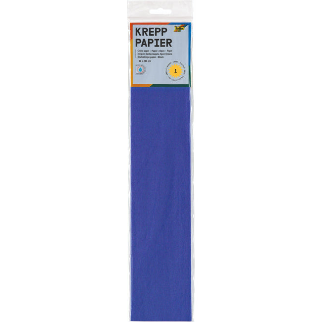 Folia Paper -  Crepepapier folia 50x250cm 10vel 128 briljantblauw | 10 stuks