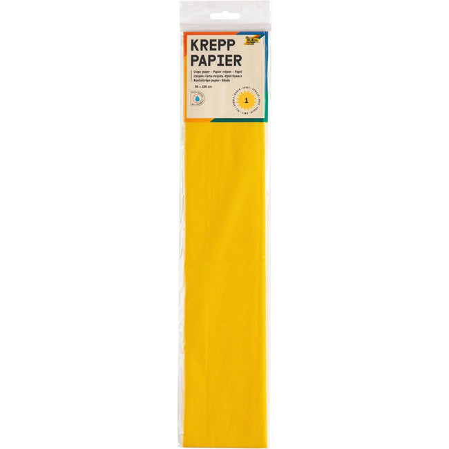 Folia Paper -  Crepepapier folia 50x250cm 10vel 106 geel