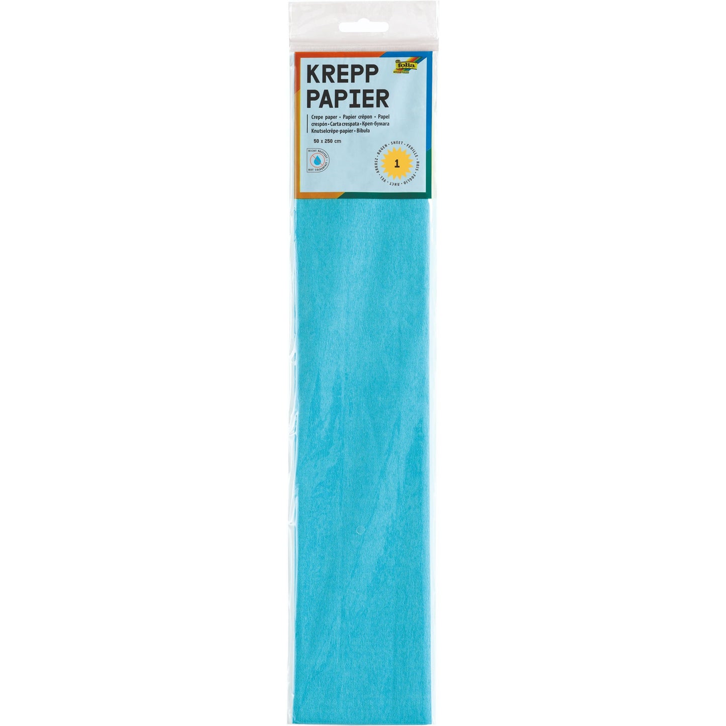 Folia Paper -  Crepepapier folia 50x250cm 10vel 120 lichtblauw