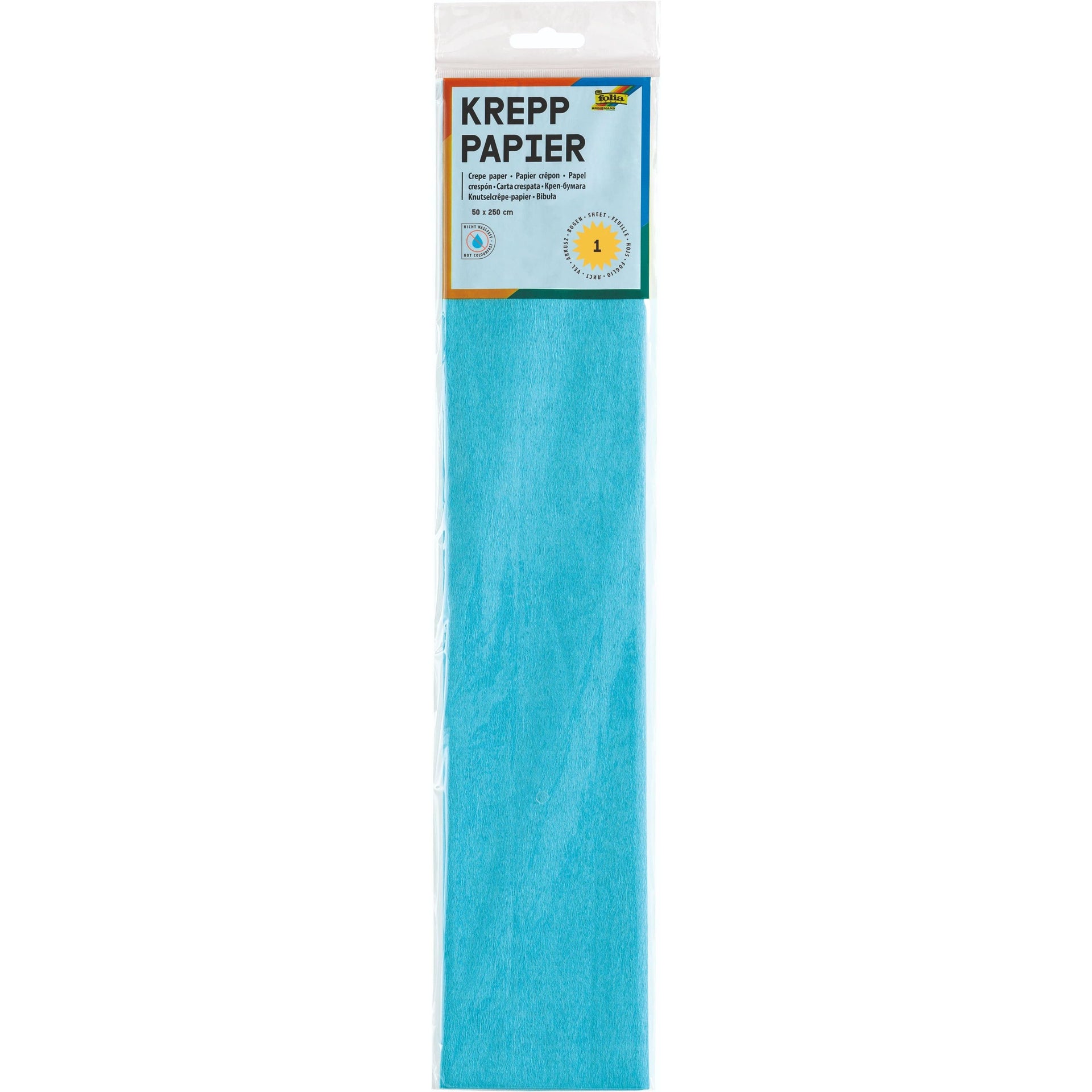 Folia Paper -  Crepepapier folia 50x250cm 10vel 120 lichtblauw | 10 stuks