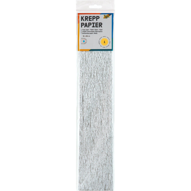 Folia Paper -  Crepepapier folia 50x250cm 10vel 9126 zilver