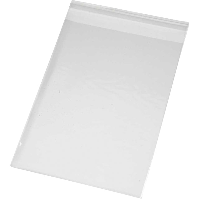 Creotime - Sachet cellophane Creativ Company 17,3x12,3cm 25 microns avec bande adhésive 200 pièces