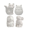 Creativ Company -  Dierenspaarpot crea com terracotta wit 4st ass