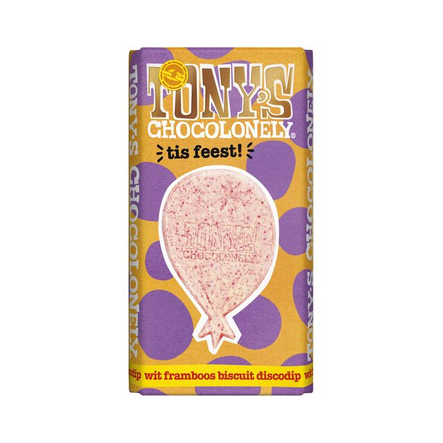 Tony's Chocolonely - Barre de fête au chocolat tis 180gr | 15 pièces