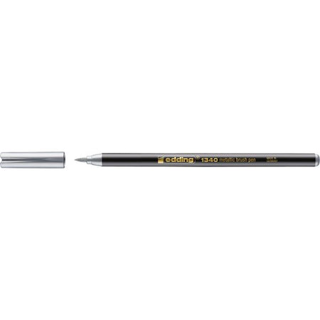 Edding -  Brushpen  1340 metallic zilver | 10 stuks