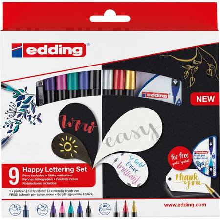 Edding -  Brushpen  1340 happy lettering assorti