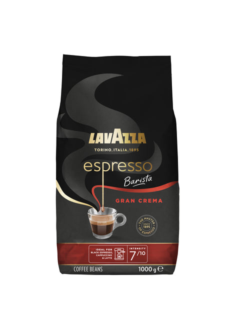 Lavazza - Café expresso en grains Barista Gran Crema 1kg | 6 pièces