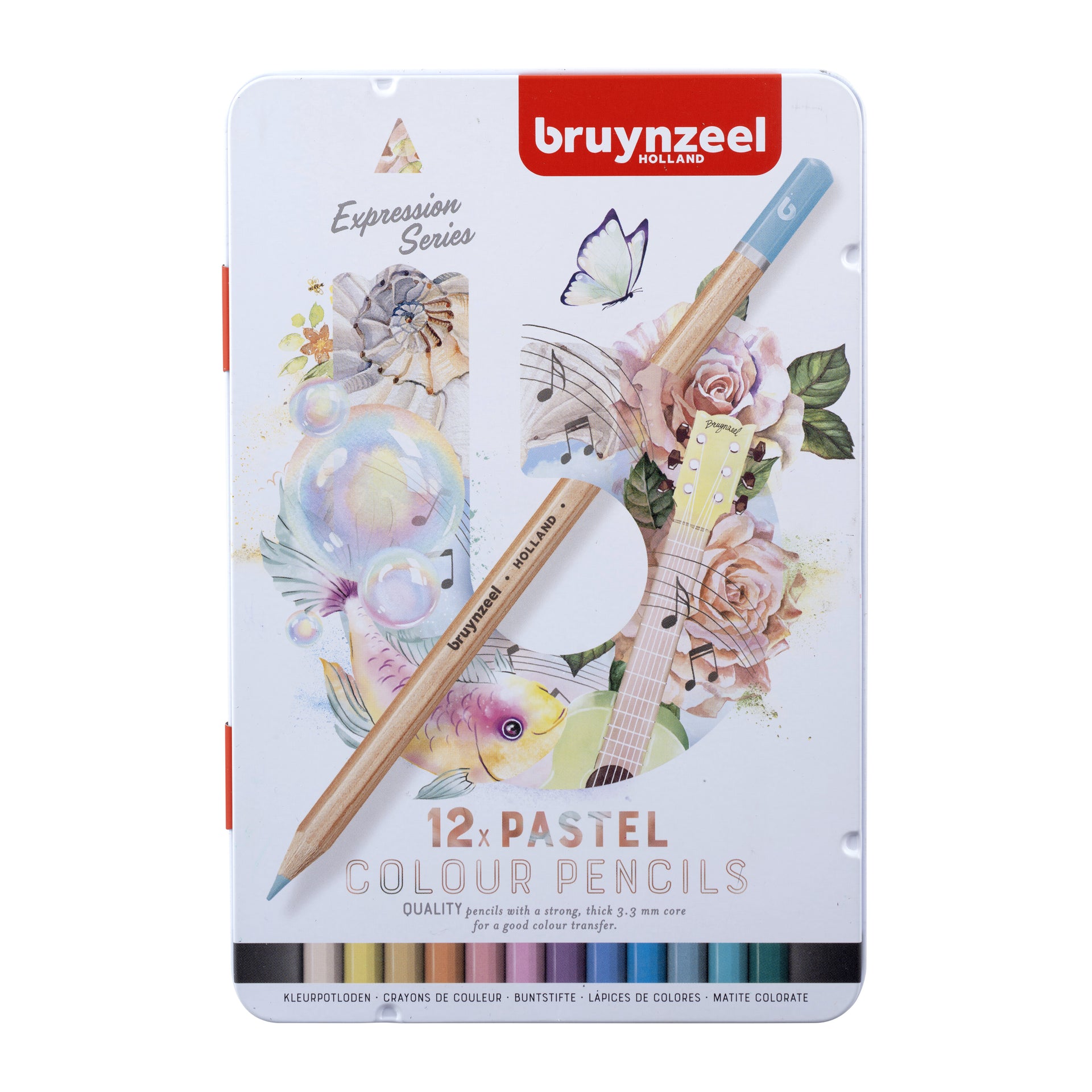 Bruynzeel -  Kleurpotloden sion assorti pastel blik à 12 stuks