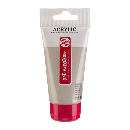 Talens Art Creation - Peinture acrylique Art Creation 718 gris chaud tube de 75ml | 3 pièces