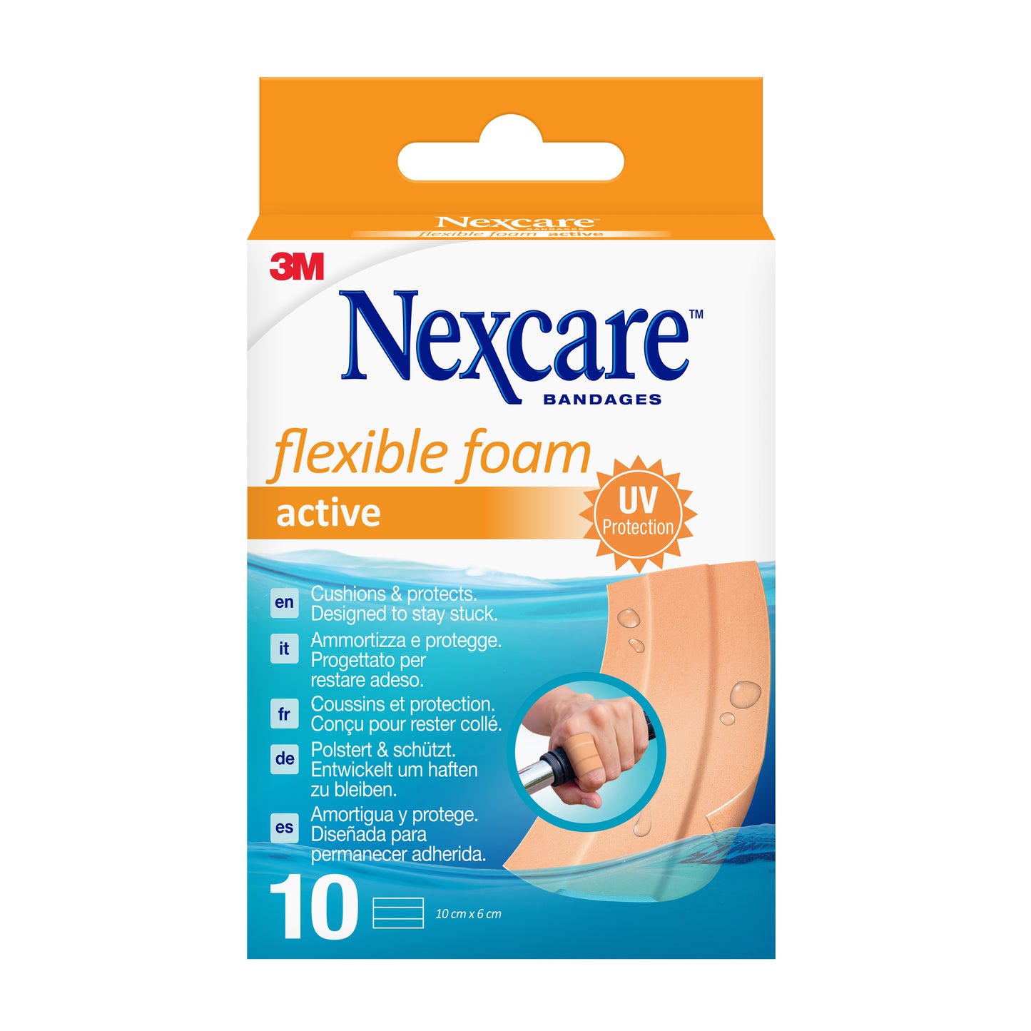 Nexcare -  Wondpleister  active flex foam 6x10cm 10st | 14 stuks