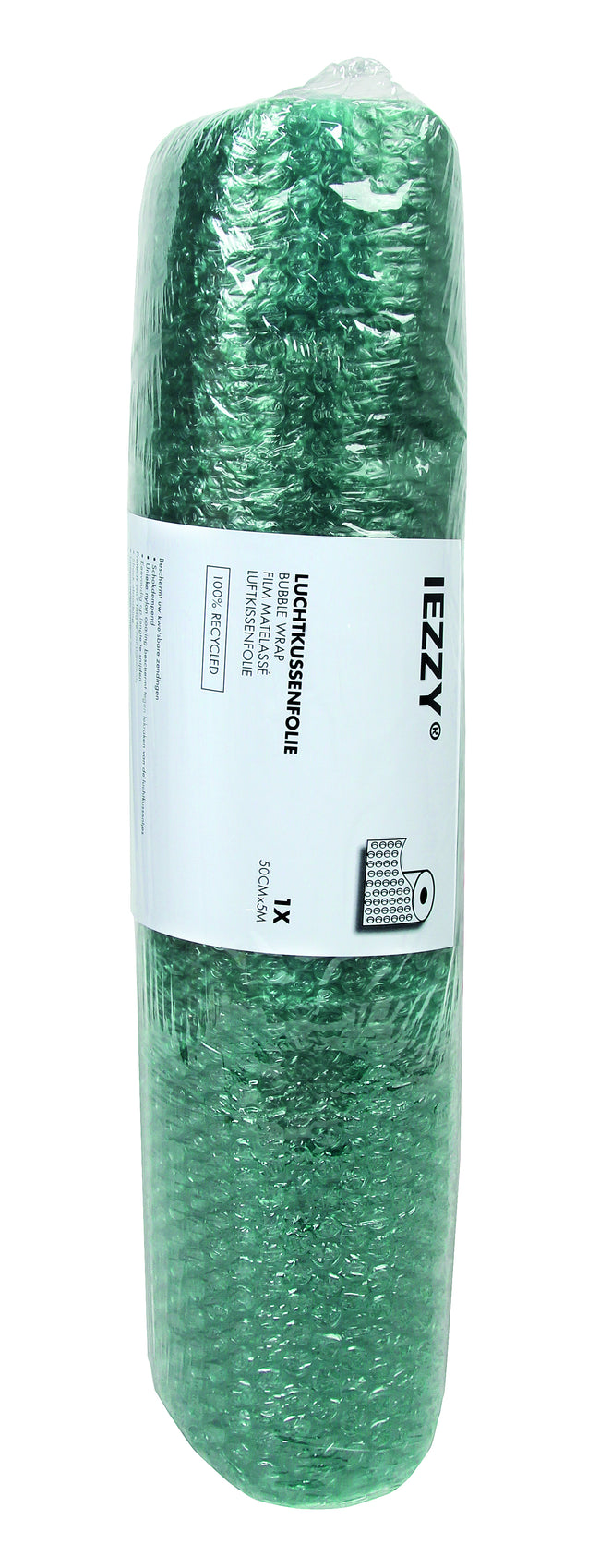 IEZZY - Rouleau de film à bulles 500mmx5m 100% recyclé vert