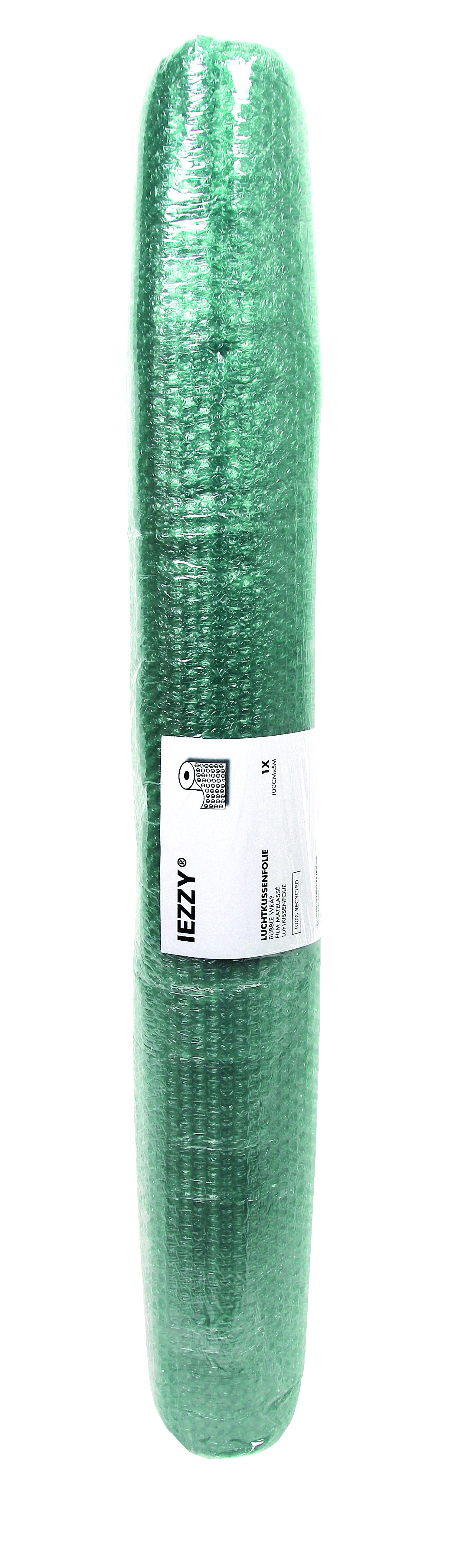 IEZZY – Luftpolsterfolie, Rolle 100 cm x 5 m, 100 % recycelt, grün