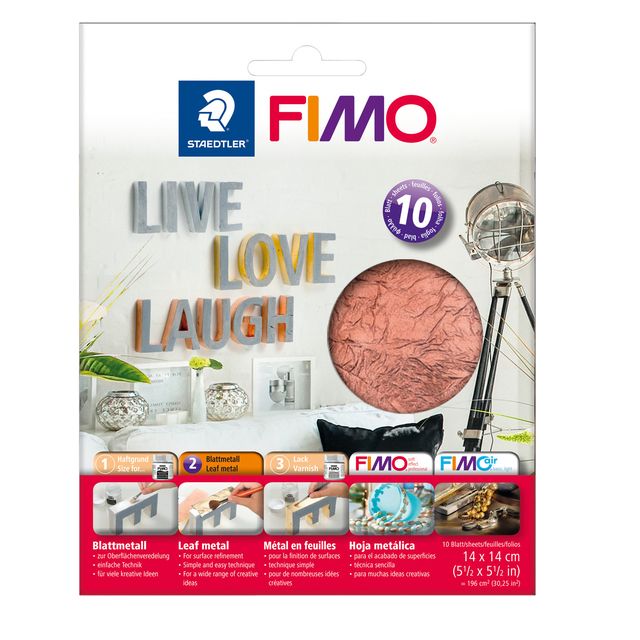 Fimo Staedtler -  Bladmetaal Fimo 14x14cm 10vel koper