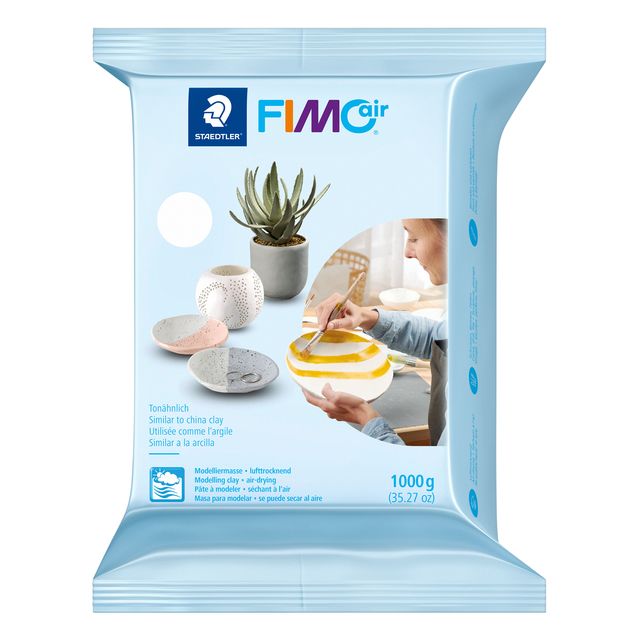 Fimo Staedtler - Pâte à modeler Fimo Air 1000grammes blanc | 6 pièces