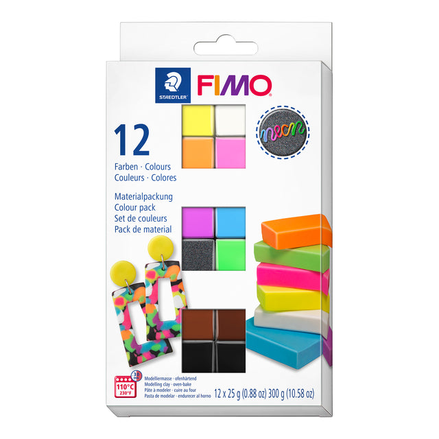 Fimo Staedtler -  Klei fimo effect colourpack 12 neonkleur