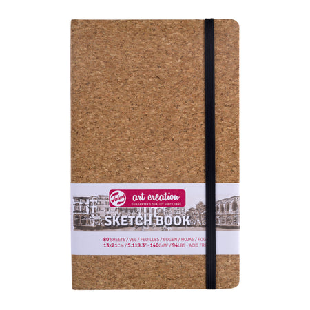 Talens Art Creation - Carnet de croquis Art Creation 80 feuilles blanches 140gr 130x210mm liège | 5 pièces