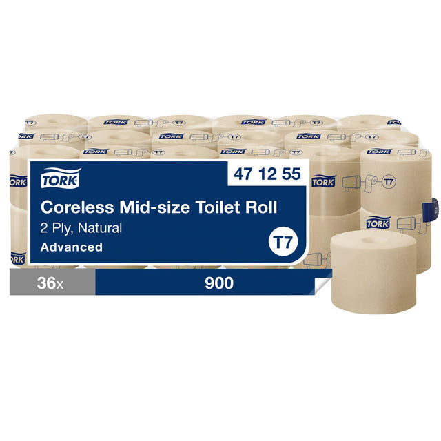 Tork - Papier de toilette naturel, T7 Advanced, 36 rouleaux