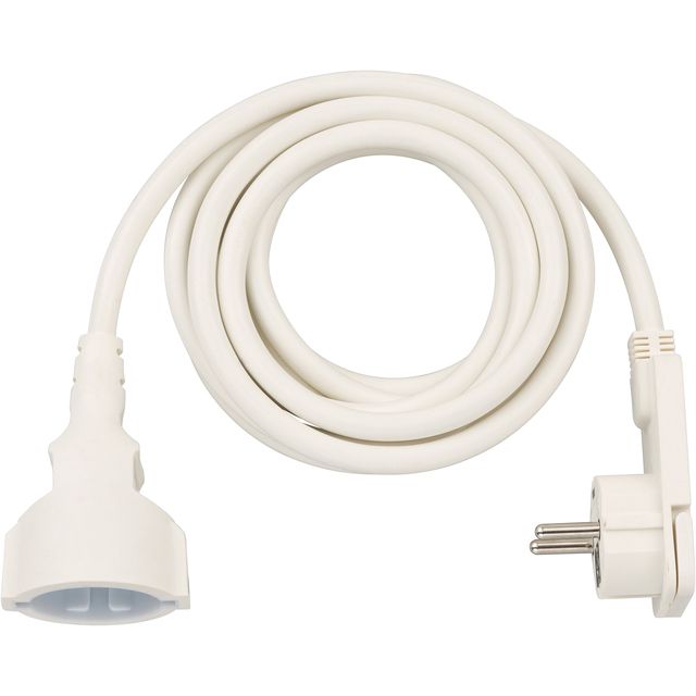 Brennerstuhl - Rallonge avec fiche plate H05VV-F3G1.5 3 mètres blanc