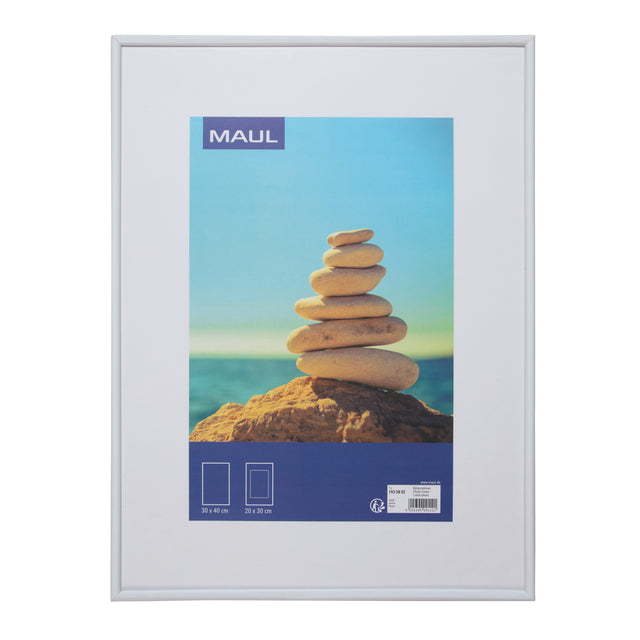 MAUL - Cadre photo art 30x40cm cadre en plastique blanc | 6 pièces