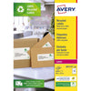 Avery - Etikett LR7173-100 99,1 x 57 mm recycelt weiß 1000 Etiketten | 5 Stück