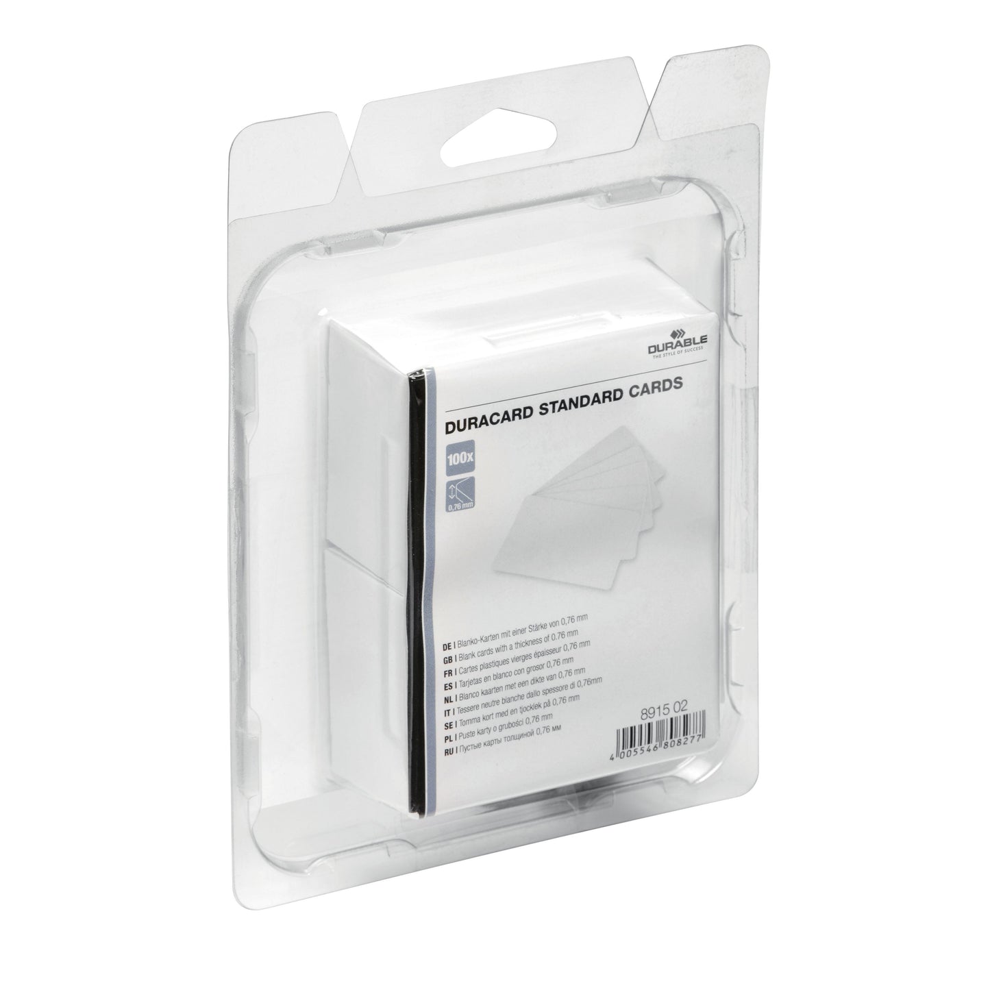Durable - Cartes plastiques Duracard 0,76mm 100 pièces
