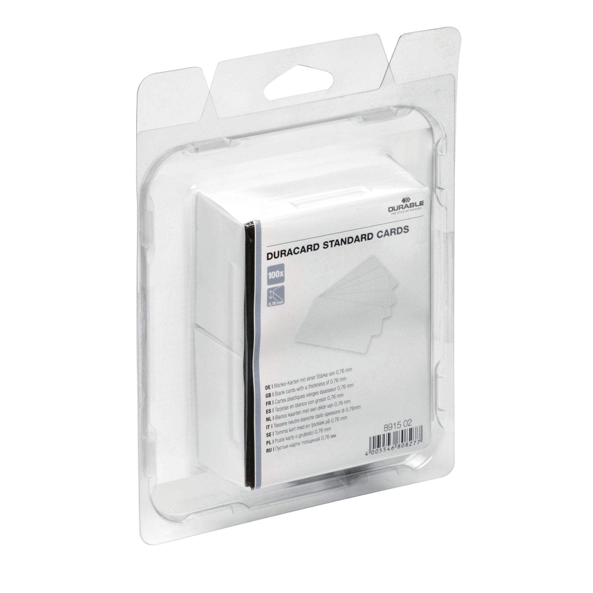 Durable - Cartes plastiques Duracard 0,76mm 100 pièces