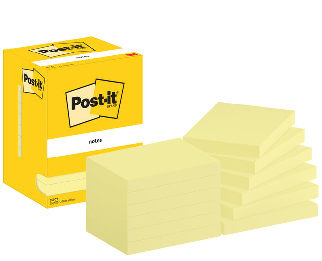 Post-it - Bloc-notes 657 76x102mm jaune | 8 pièces