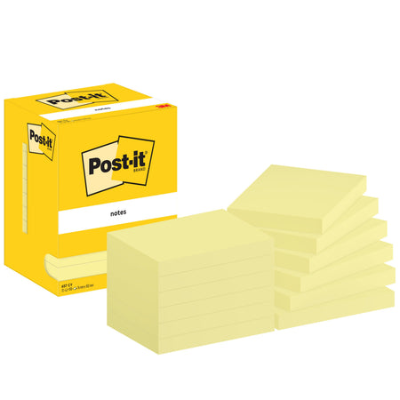 Post-it -  Memoblok  657 76x102mm geel | 8 stuks