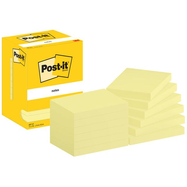 Post-it-memoklok post-it 657 76x102mm jaune | 8 pièces