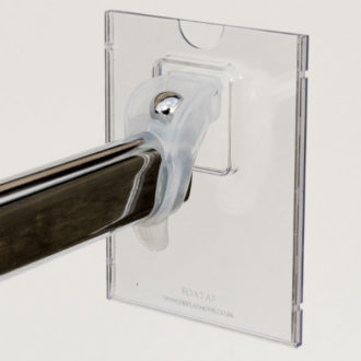 Klika - Porte-cartes stylo frontal 74x105mm sur tige