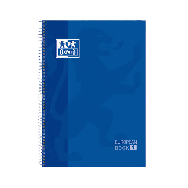 Oxford - Carnet Classic peanbook A4+ ligne 4 trous 80 feuilles bleu foncé | 10 pièces
