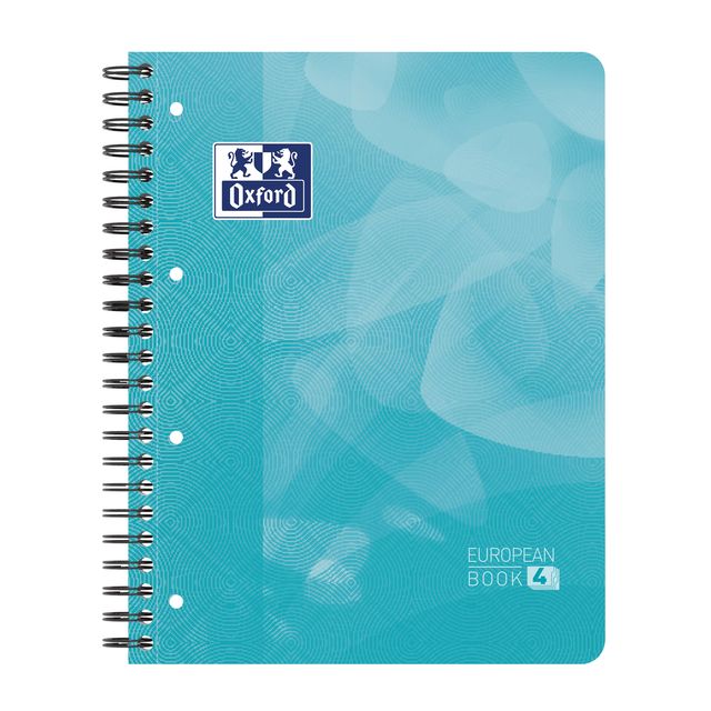 Oxford - Cahier de projets Ecole A4+ ligne 4 trous 240 pages 80gr aqua
