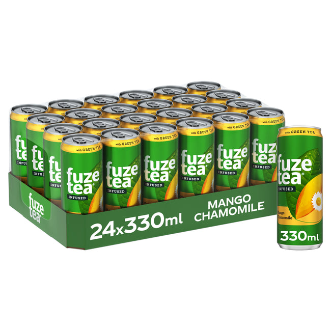 Fuze Tea - Boisson gazeuse Thé vert mangue camomille canette 330ml
