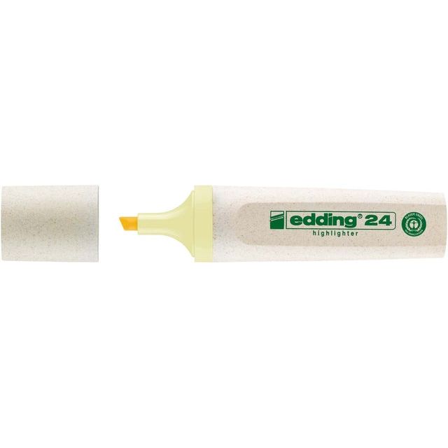 EDDING - Markierungsstift Edding 24 Eco 2-5mm Pastell Gelb | 10 Stücke